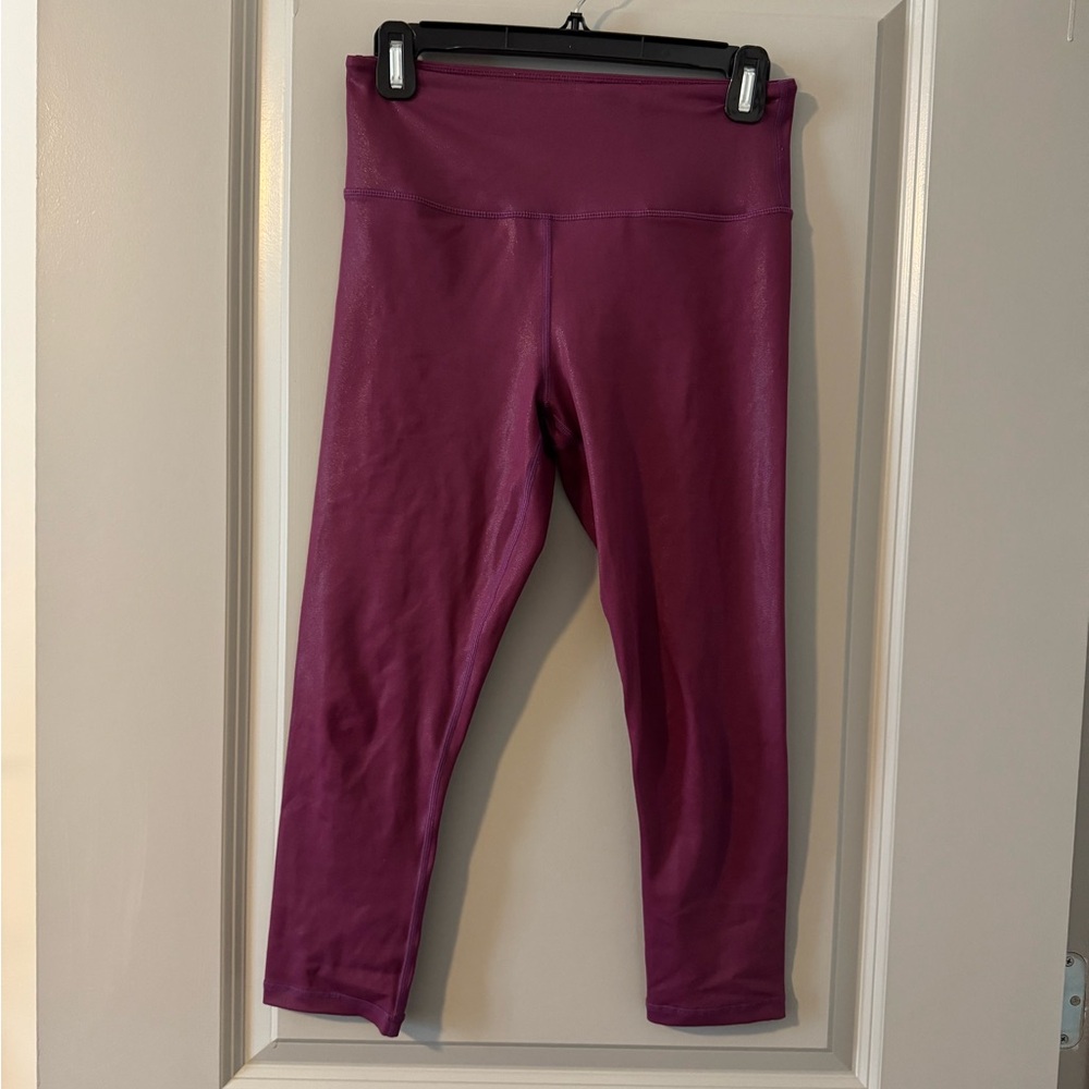 Zyia cropped metallic leggings, Size 6-8